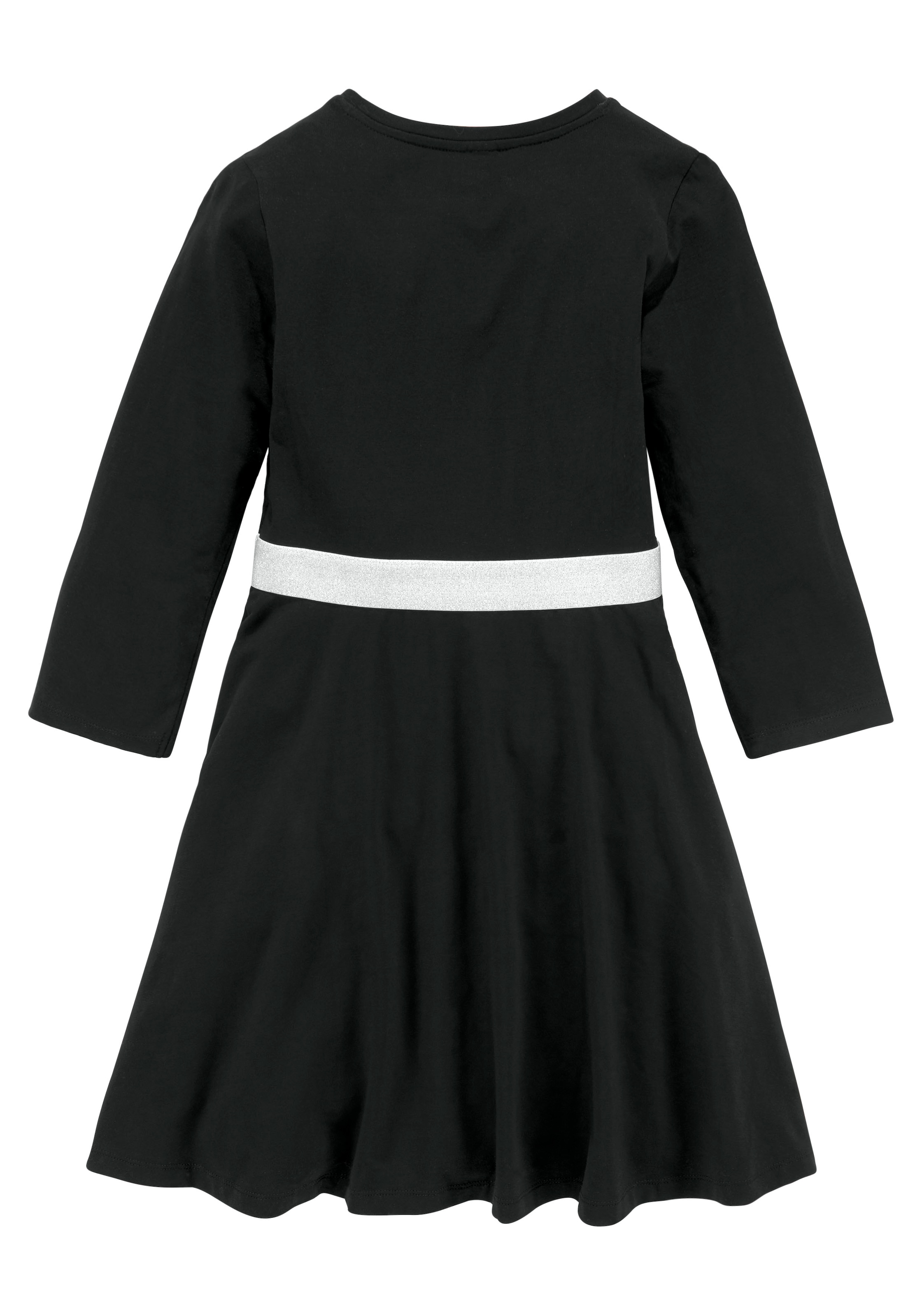 KIDSWORLD Skaterkleid »mit Glitzerband« festlich,  kniefrei,  3/4-Ärmel,  aus Baumwollmischung