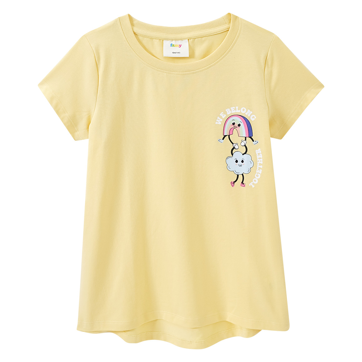 Famy 3 Mädchen T-Shirts mit Prints salbei / helllila / hellgelb