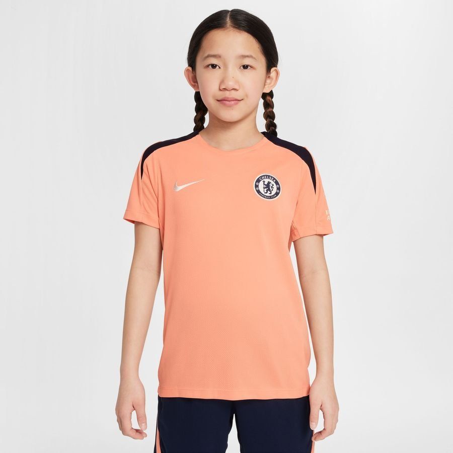 Chelsea T-shirt d'Entraînement Dri-FIT Strike - Apricot/Bleu Foncé/Orange Enfant