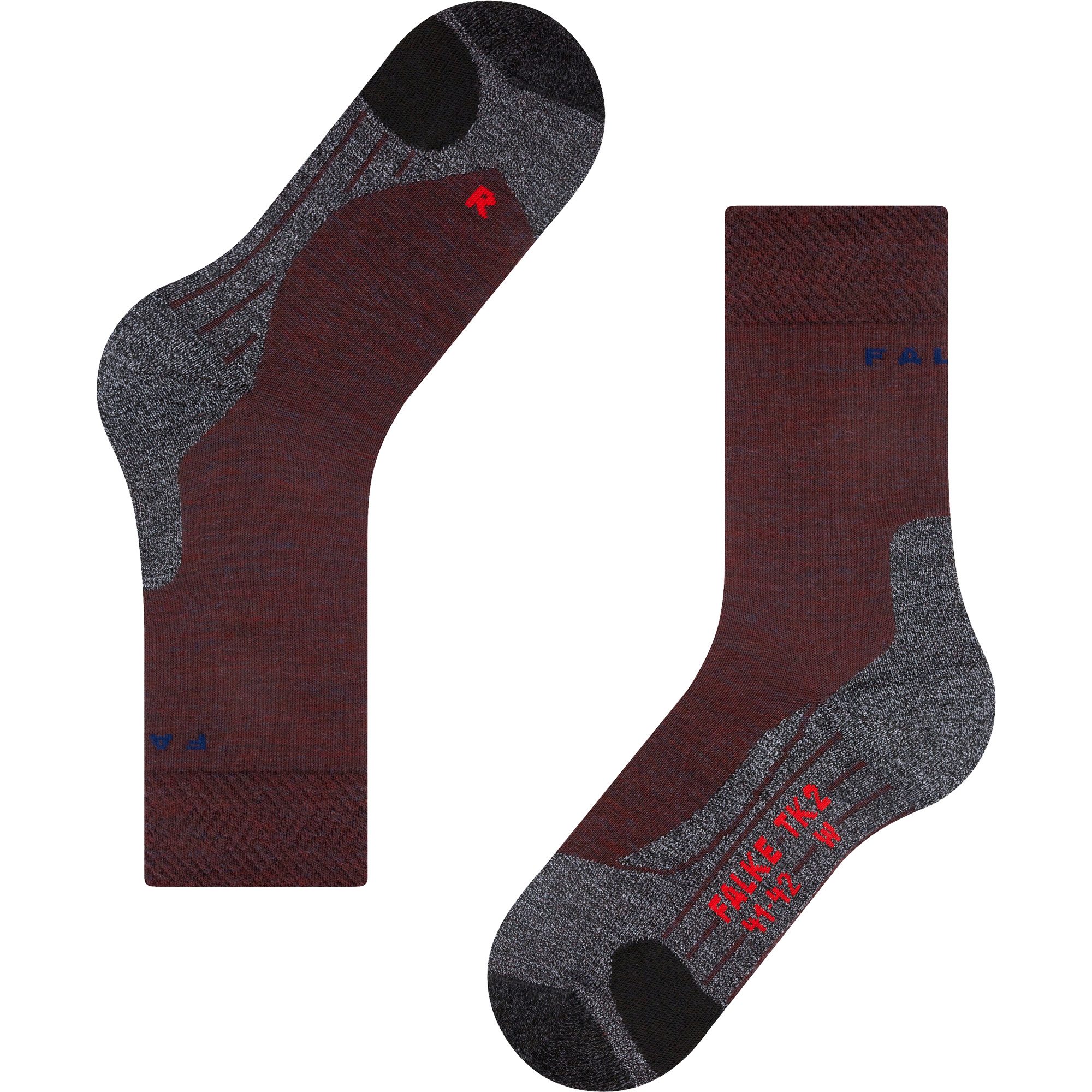 Falke TK2 Melange Wandersocken Damen winetasting