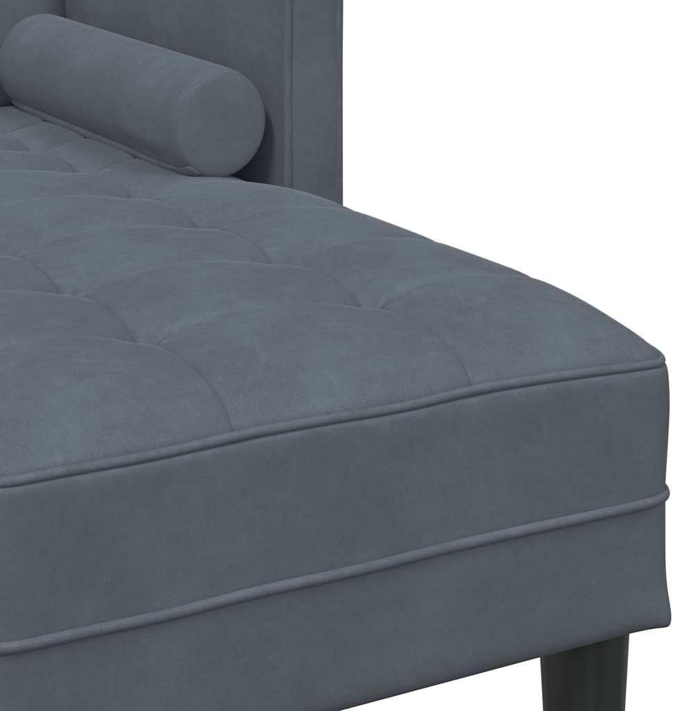 Ecksofa L Form Sofa Sofa Set Dunkelgrau 173 x 131 x 67 cm Samt