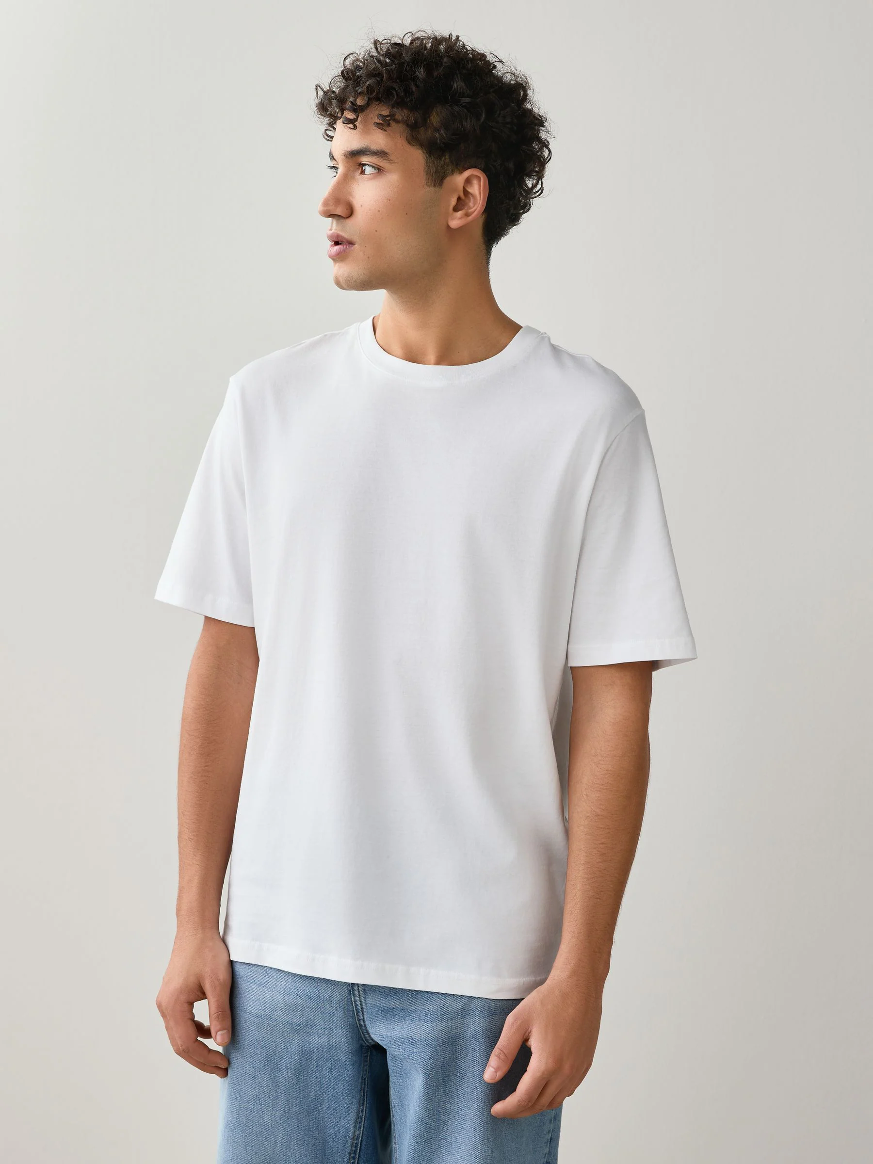 Wit - Normale Pasvorm - Essential katoenen T-shirts verpakking van 6