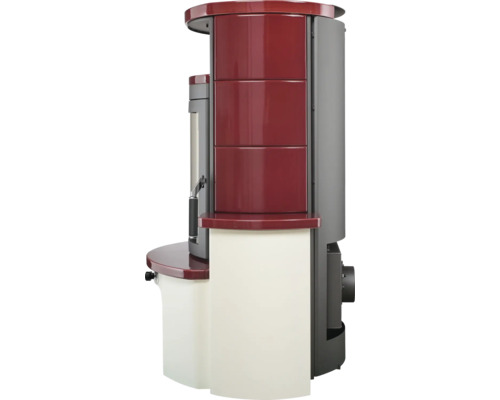 Hark Avenso GT ECOplus keramische haardset, Bordeaux, 6 kW