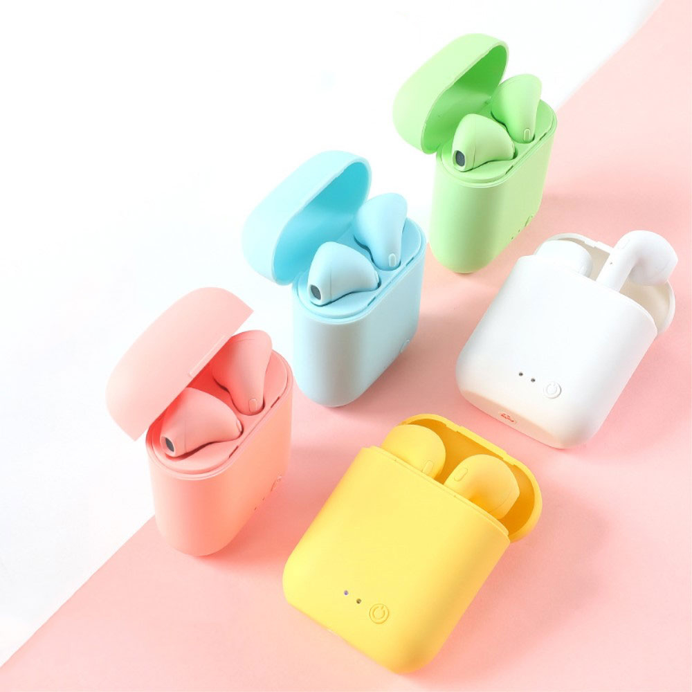 Kabellose TWS Bluetooth 5.0 In-Ear Kopfhörer True Wireless Headset mit Ladecase (300mAh) - Grün