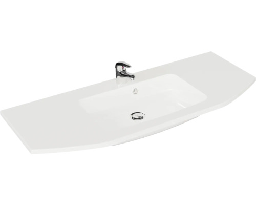 Pelipal Quickset 328 badkamermeubelset, BxHxD 145 x 200 x 39 cm, grafiet getextureerde fronten (horizontaal patroon), met mineraal gegoten wastafel en hoge kast 328.120003