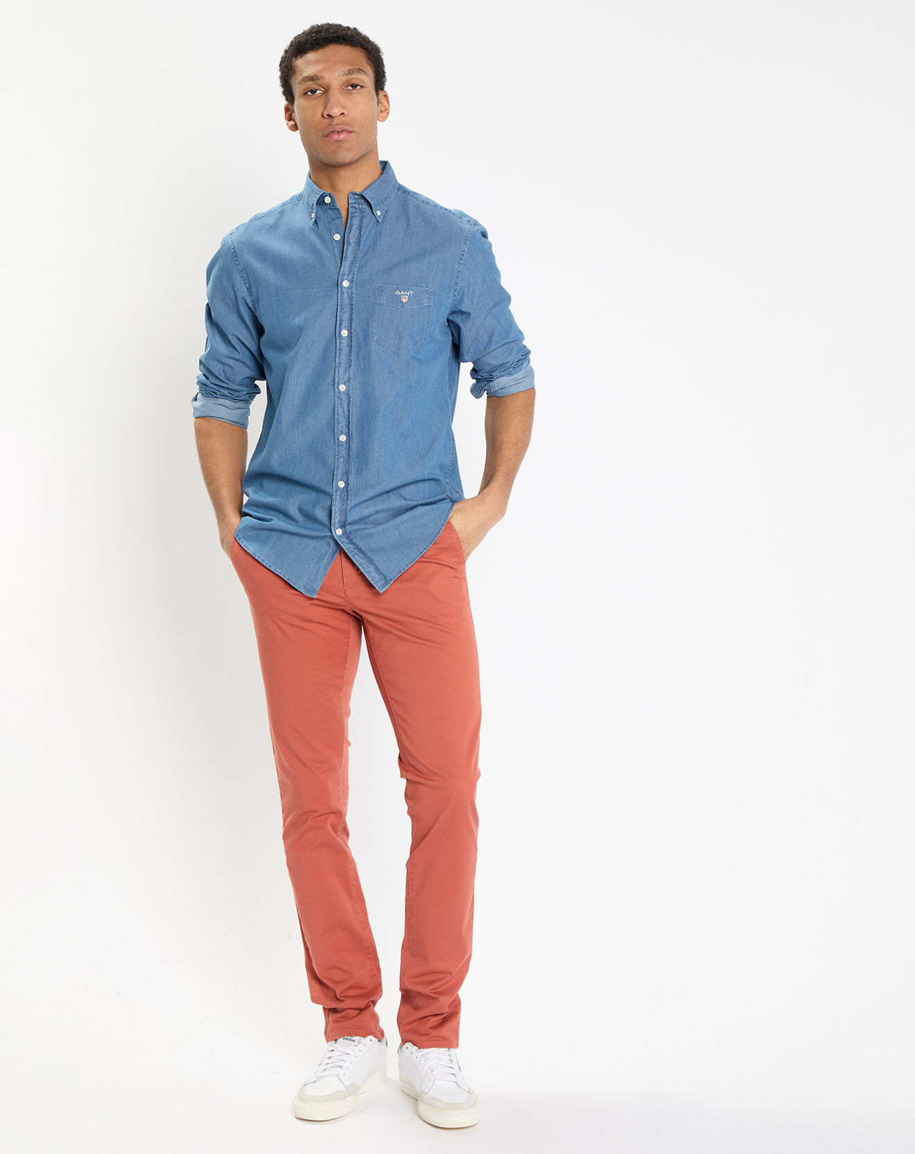 Gant Chemise Regular Fit Chambray bleu clair