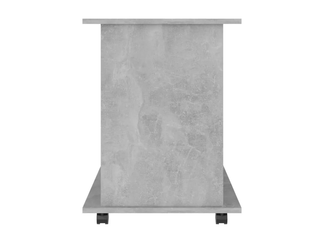 Armoire à roulettes Gris béton 60x45x60 cm Bois d’ingénierie