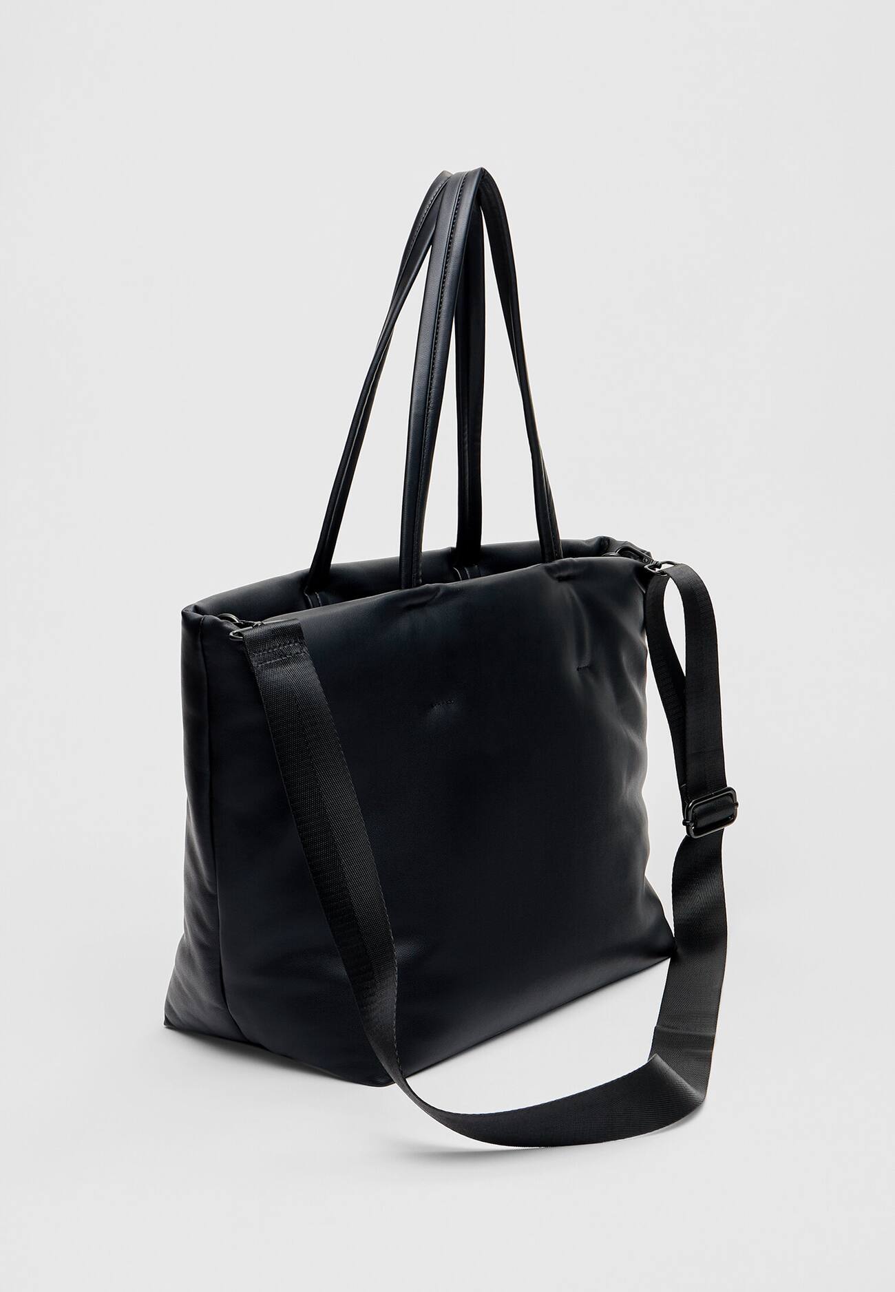 Bolsa de compras lisa acolchoada