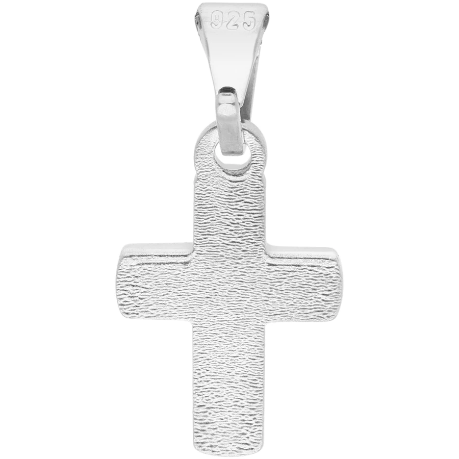 trendor Kinder-Halskette mit Kreuz-Anhänger 925 Silber silver