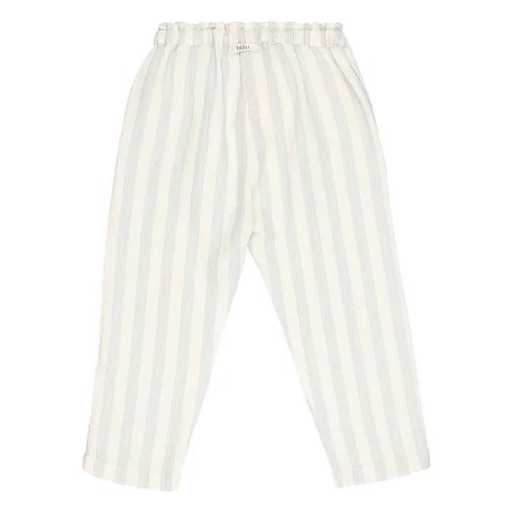 Búho Pantalon Rayé Mousseline | Gris galet