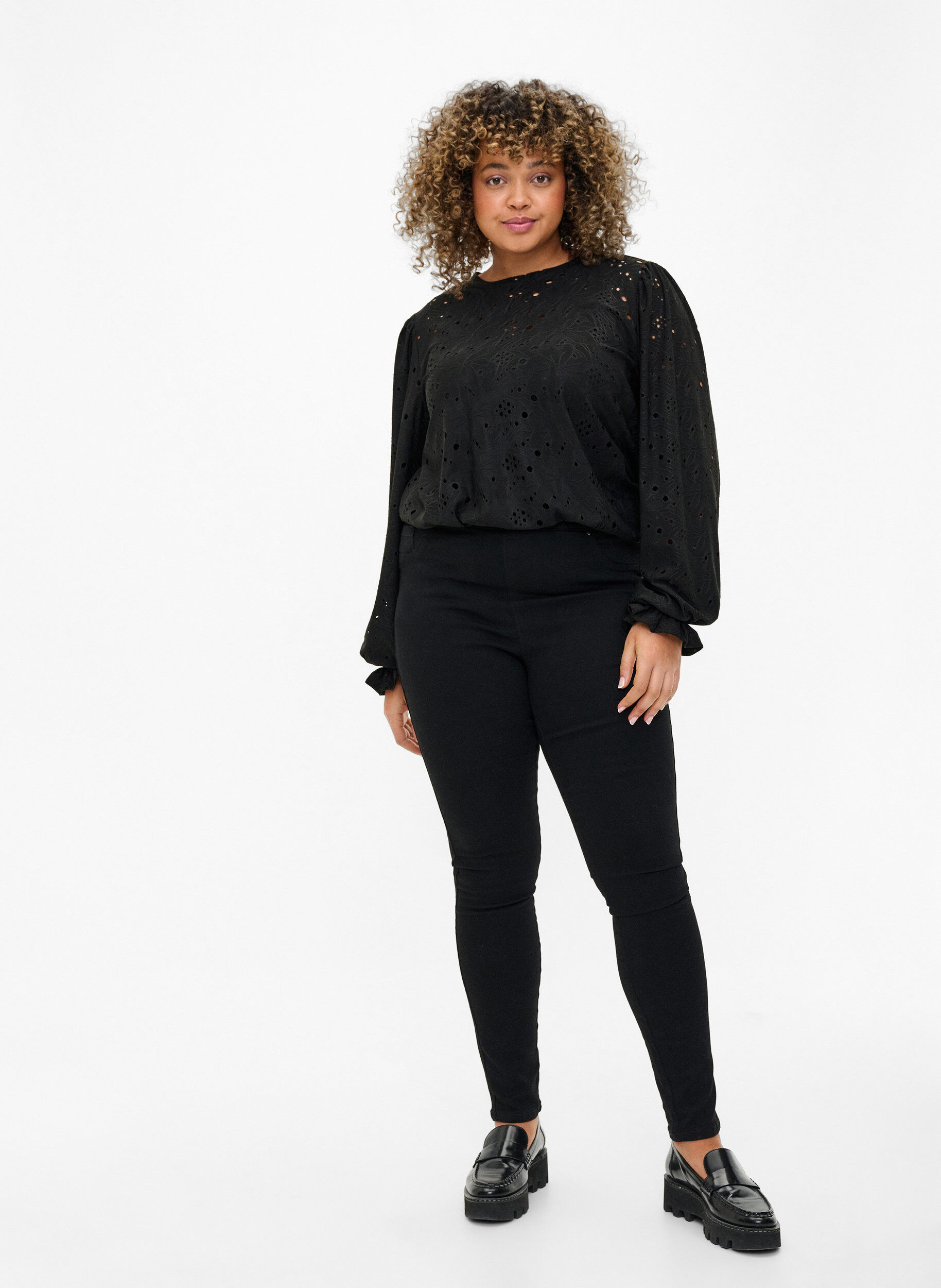 Jeggings med høj talje