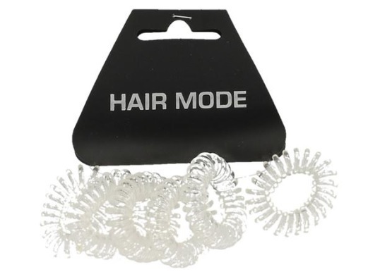 Hair Mode Haarelastiek Kabel Klein Transparant 6 Stuks