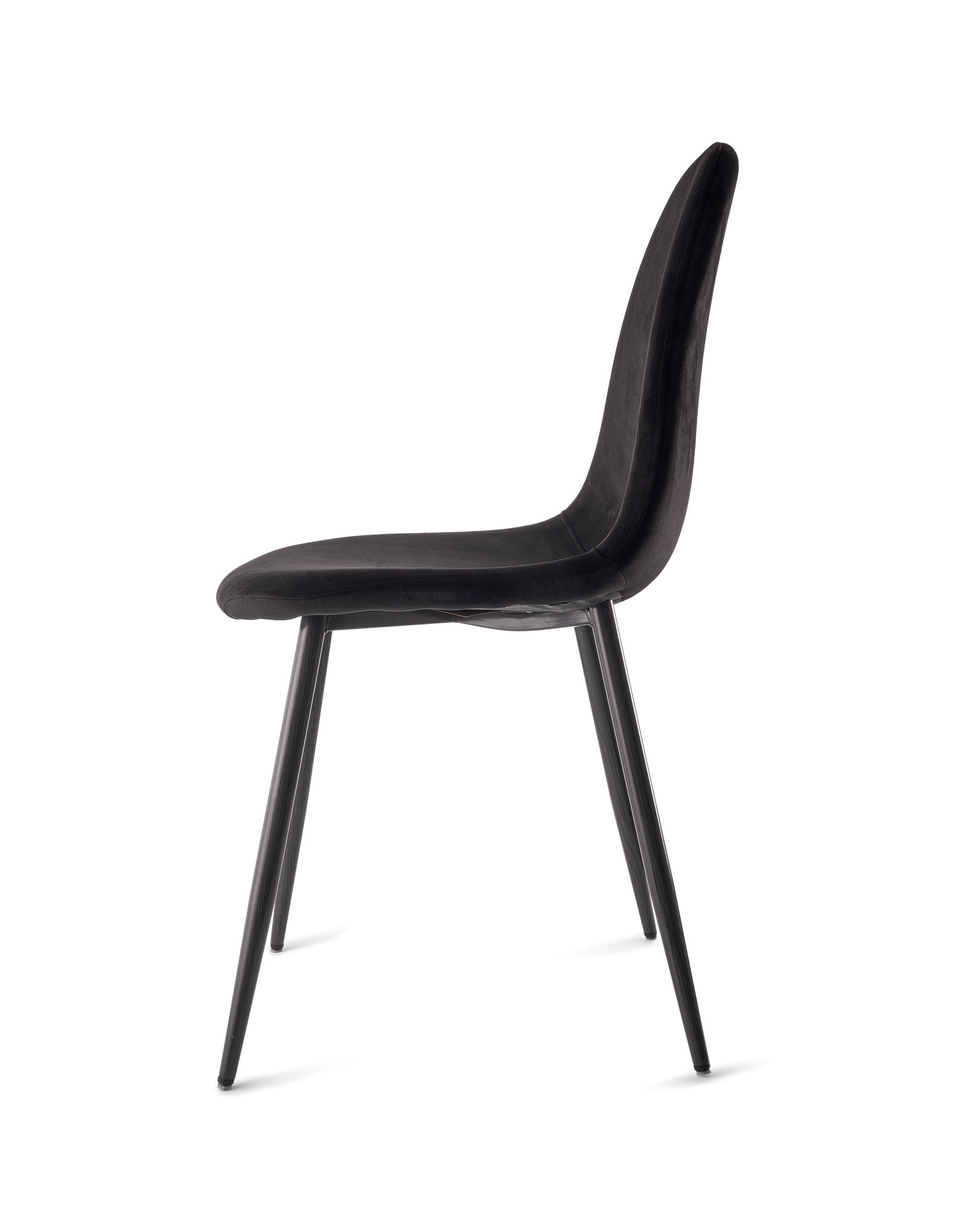 Stol i velour | Polyester/jern/poppeltræ/skum. 40,5 x 44,5 x 89 cm. | Smokey Grey