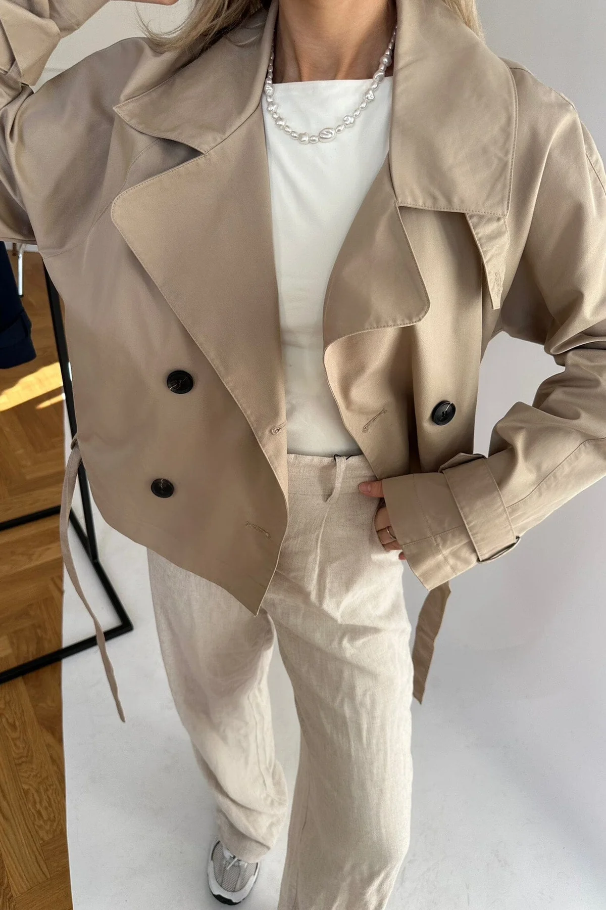 BYIC Almaic Trenchcoat lbeige light beige