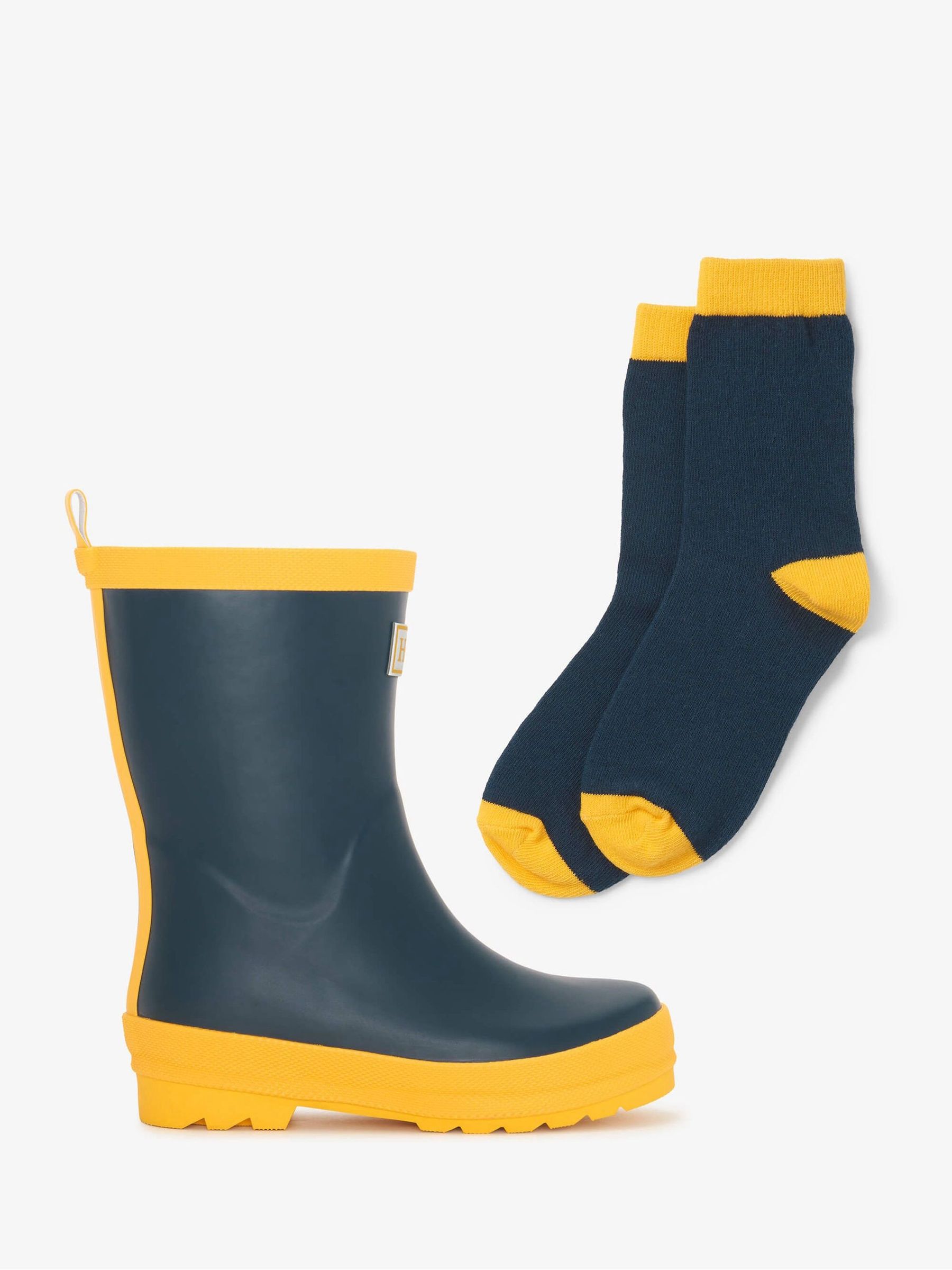 Hatley Blue Waterproof Matte Rain Boots