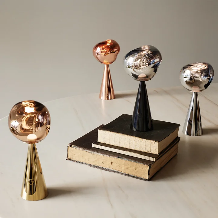 Tom Dixon - Melt LED Tischleuchte mit Akku, gold
