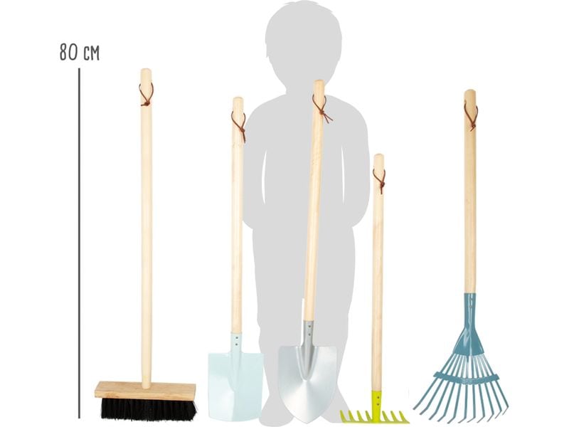 small foot Grosses Gartenwerkzeug-Set Umfangreiches Gartenwerkzeuge-Set für Kinder mit Eimer und Besen