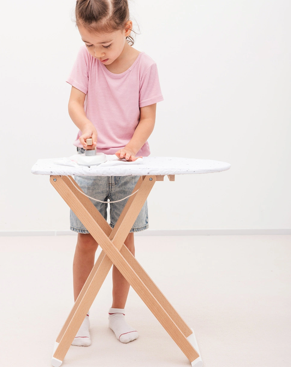 Holz-Spielzeug BÜGELBRETT in weiß/natur