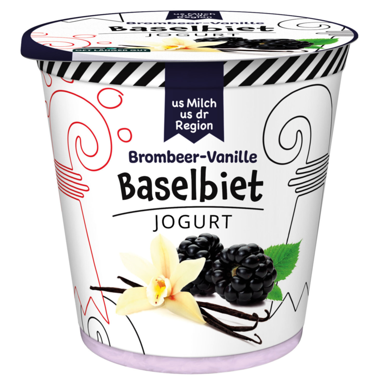 Baselbiet Joghurt Brombeer & Vanille -