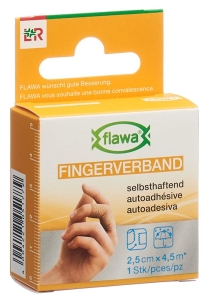 Flawa Fingerverband selbsthaftend 2.5cmx4.5m hautfarbig