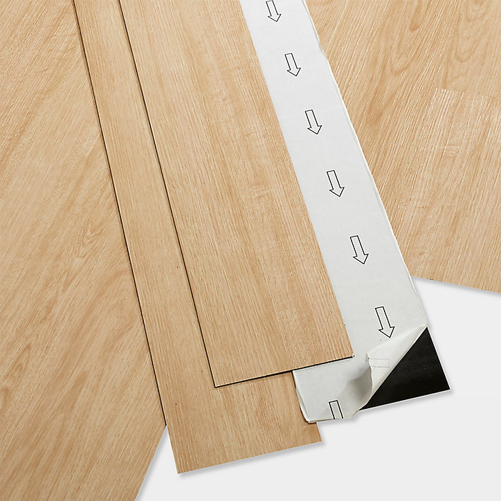 Lame PVC adhésive PopRock Bois naturel 15 x 91 cm GoodHome (vendue au carton)