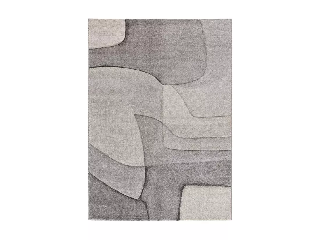 Tapis intérieur - abstrait - gris - 140 x 200 cm - MEDEL