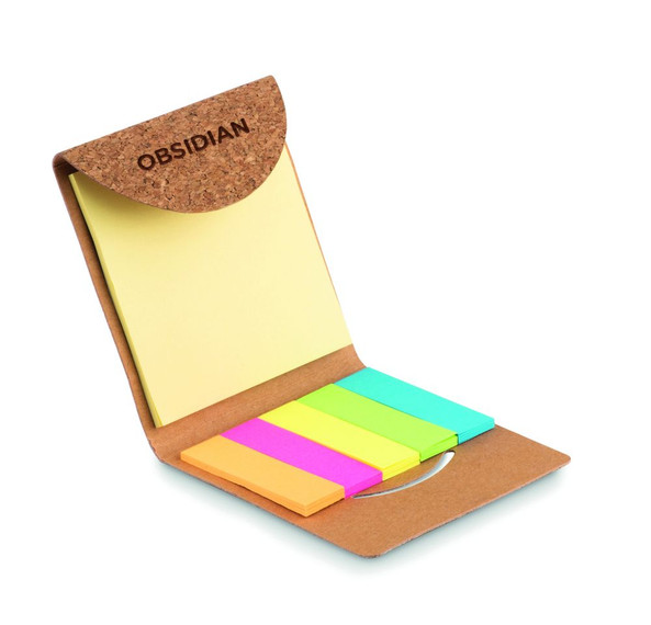 GiftRetail MO9858 - FOLDCORK Bloc-notes couv. en liège