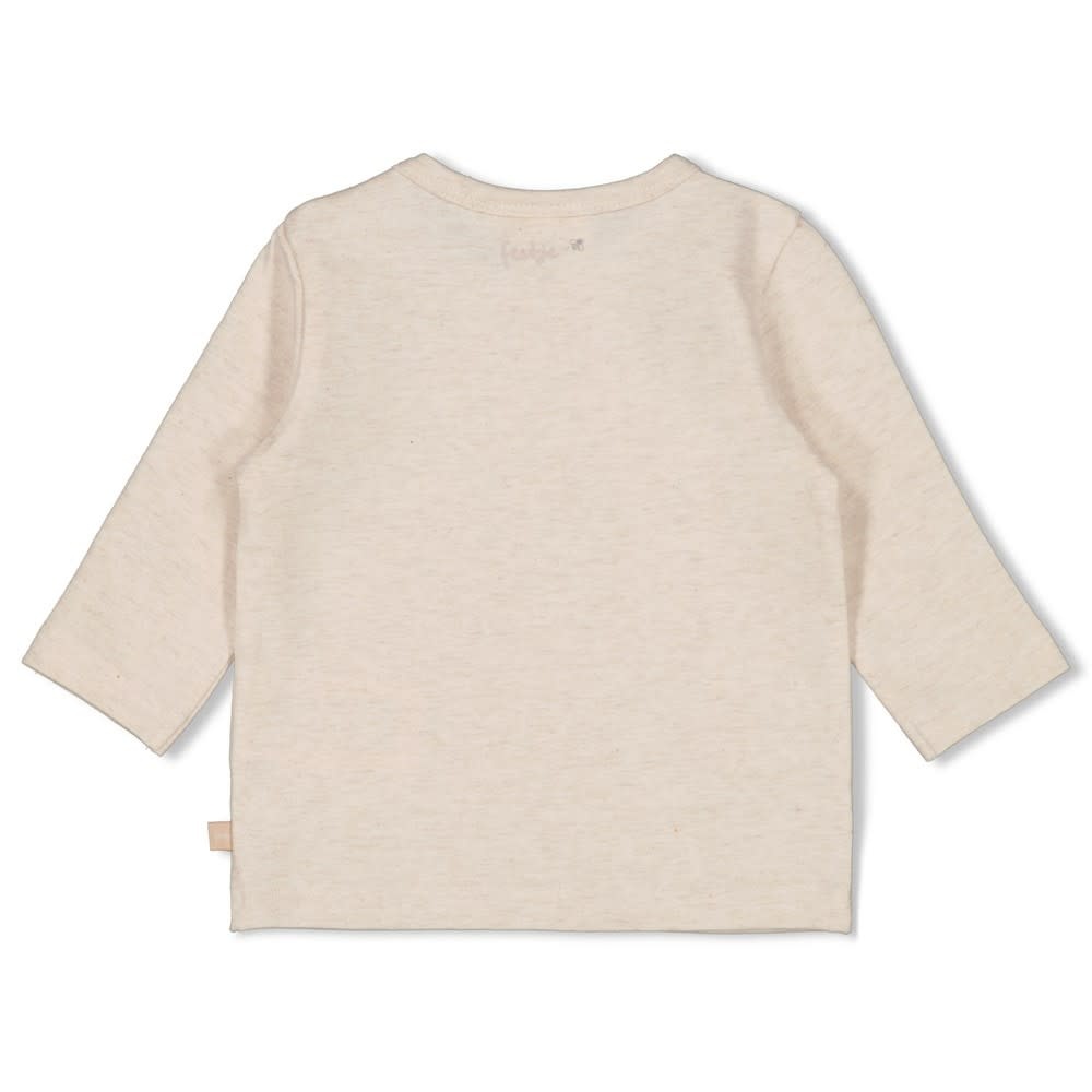Feetje Feetje longsleeve - Honey Bear offwhite melange