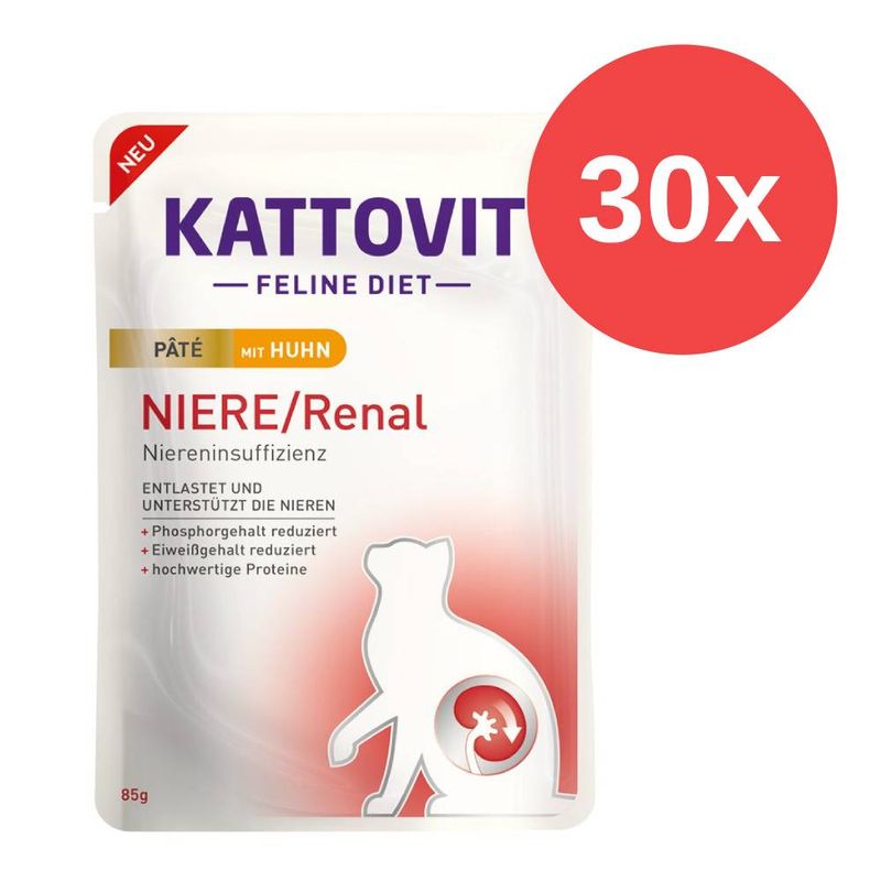 Lot Kattovit Renal spécial reins Paté 30 x 85 g
