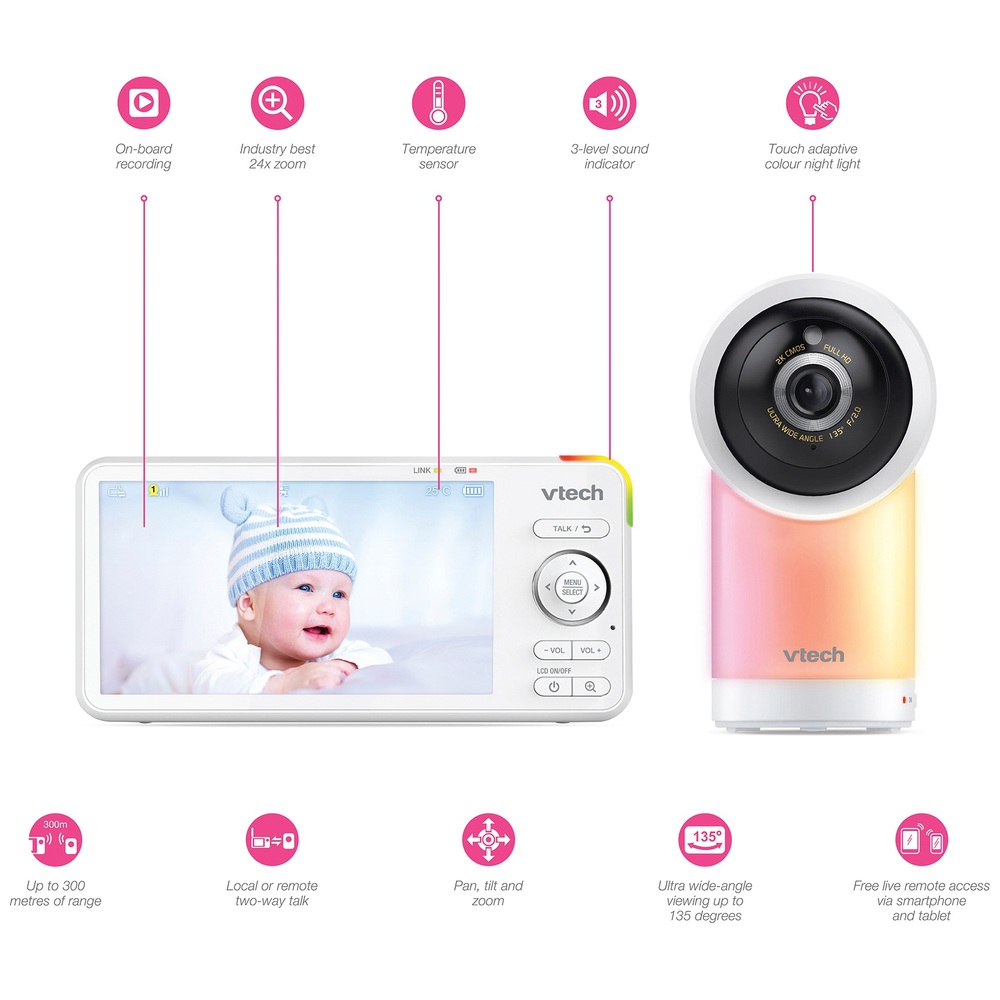 VTech RM5766HD 5-Zoll Smart WiFi Video-Babyphone
