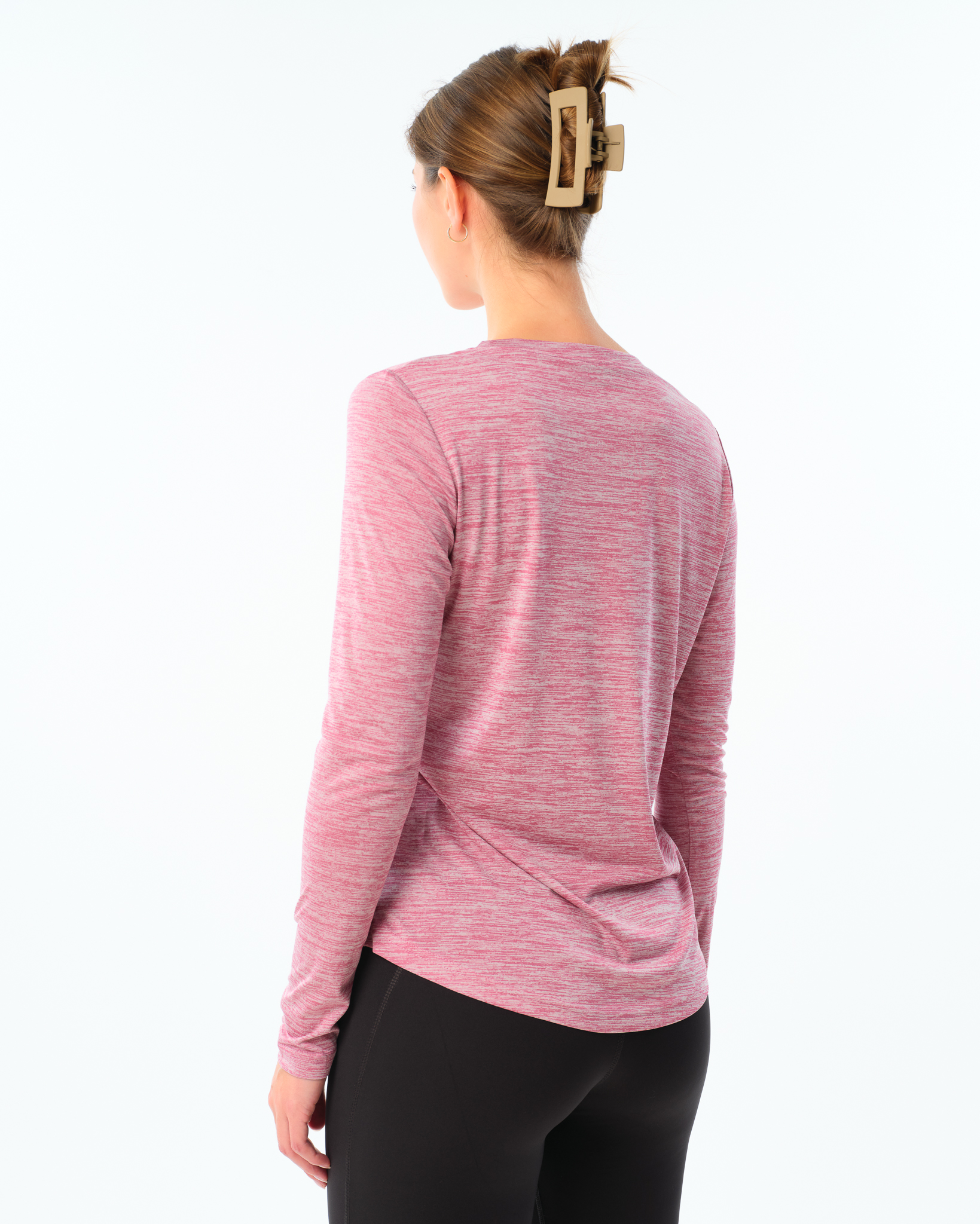 LEVITY Essential Marl Long Sleeve Pink Violet Marl