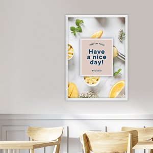 Cadre porte-affiche premium+, A1, blanc