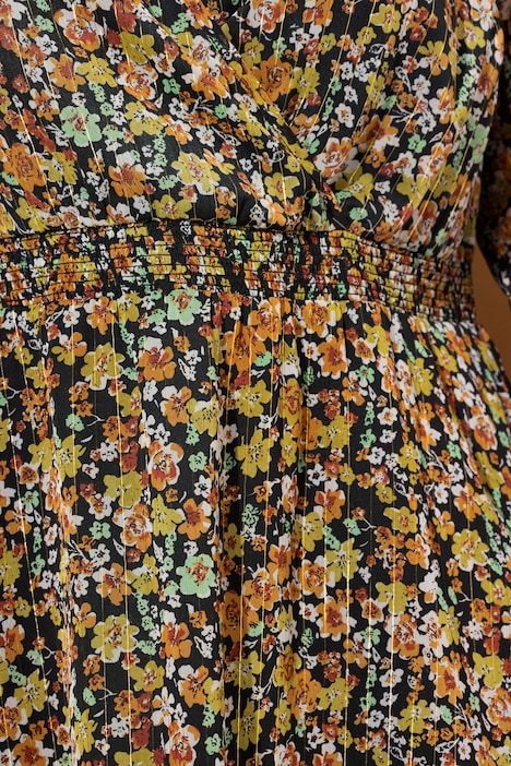 Midikleid, Flower-Minimal, A-Line, elastische Taille
