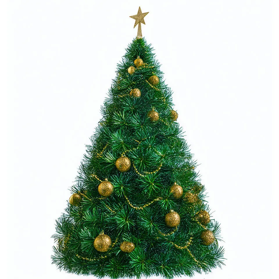Feeric Christmas Kerst piek - ster - goud - kunststof - 37,5 cm