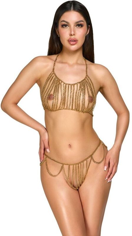 Cottelli Collection - Kettingbikini - Goud
