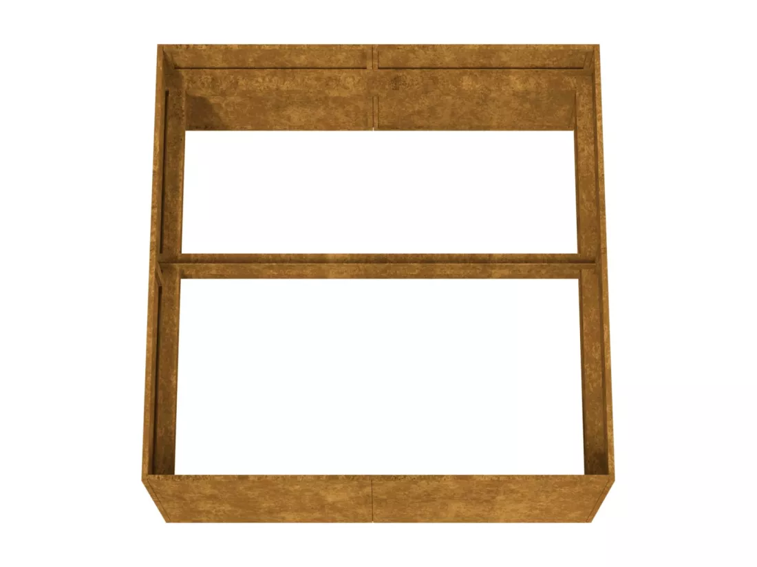 Jardinière 80x80x40 cm acier corten