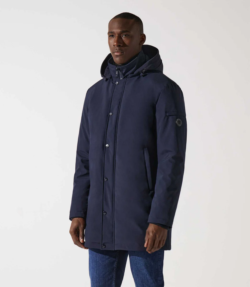 Parka à capuche marine MIRKOBT