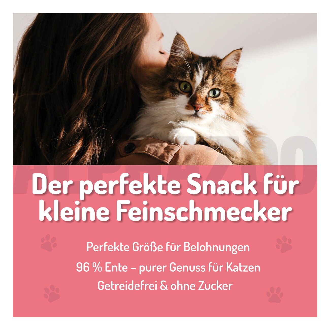 ALPHAZOO Ente Ente Ente Ente 65g I Leckerli für Katzen