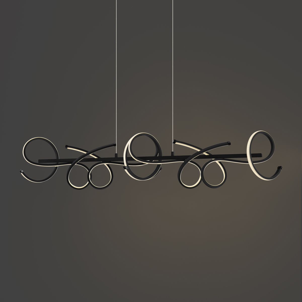 Design hanglamp zwart langwerpig 3-staps dimbaar - Krisscross