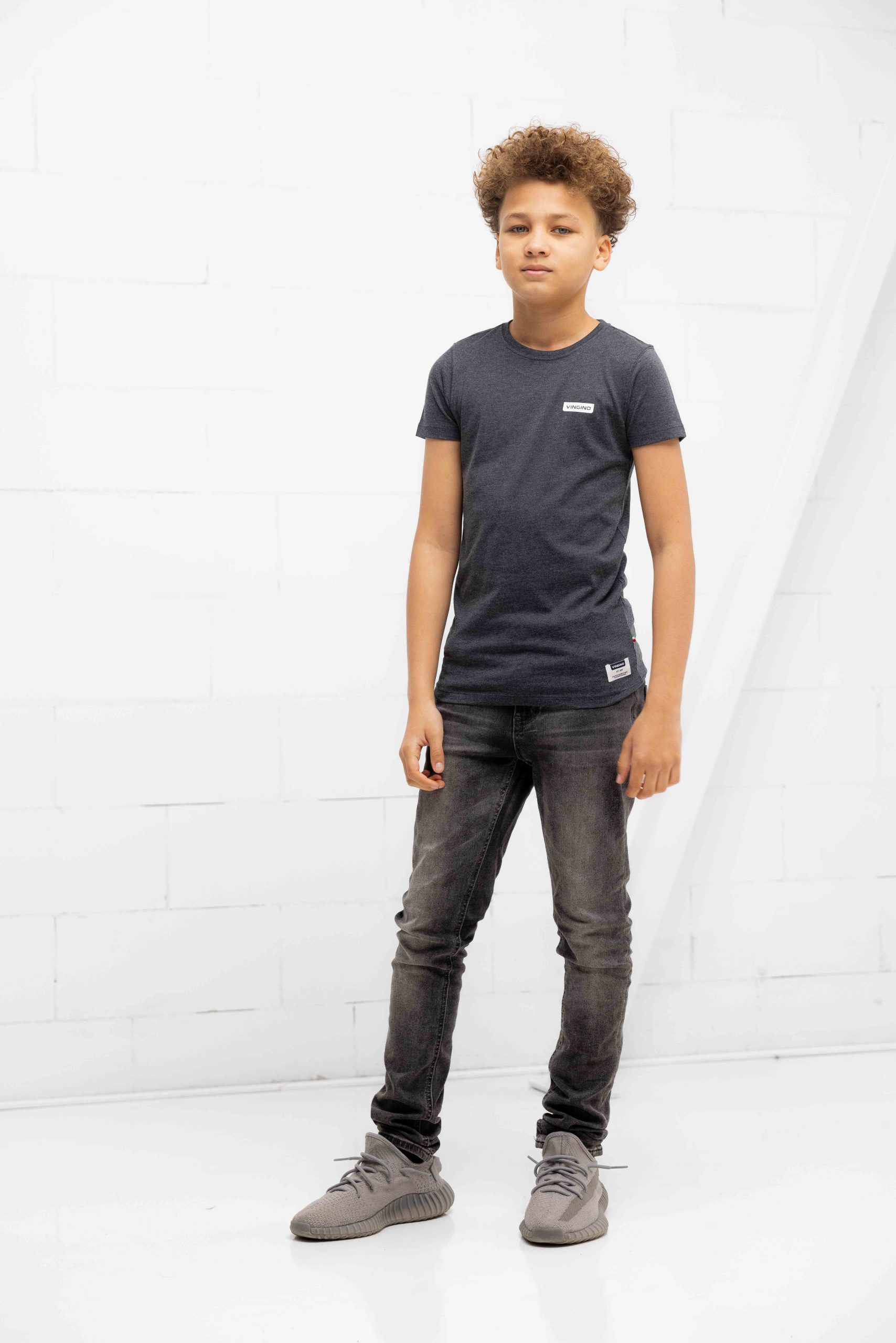 Vingino Basic T-Shirt Kids Grijs
