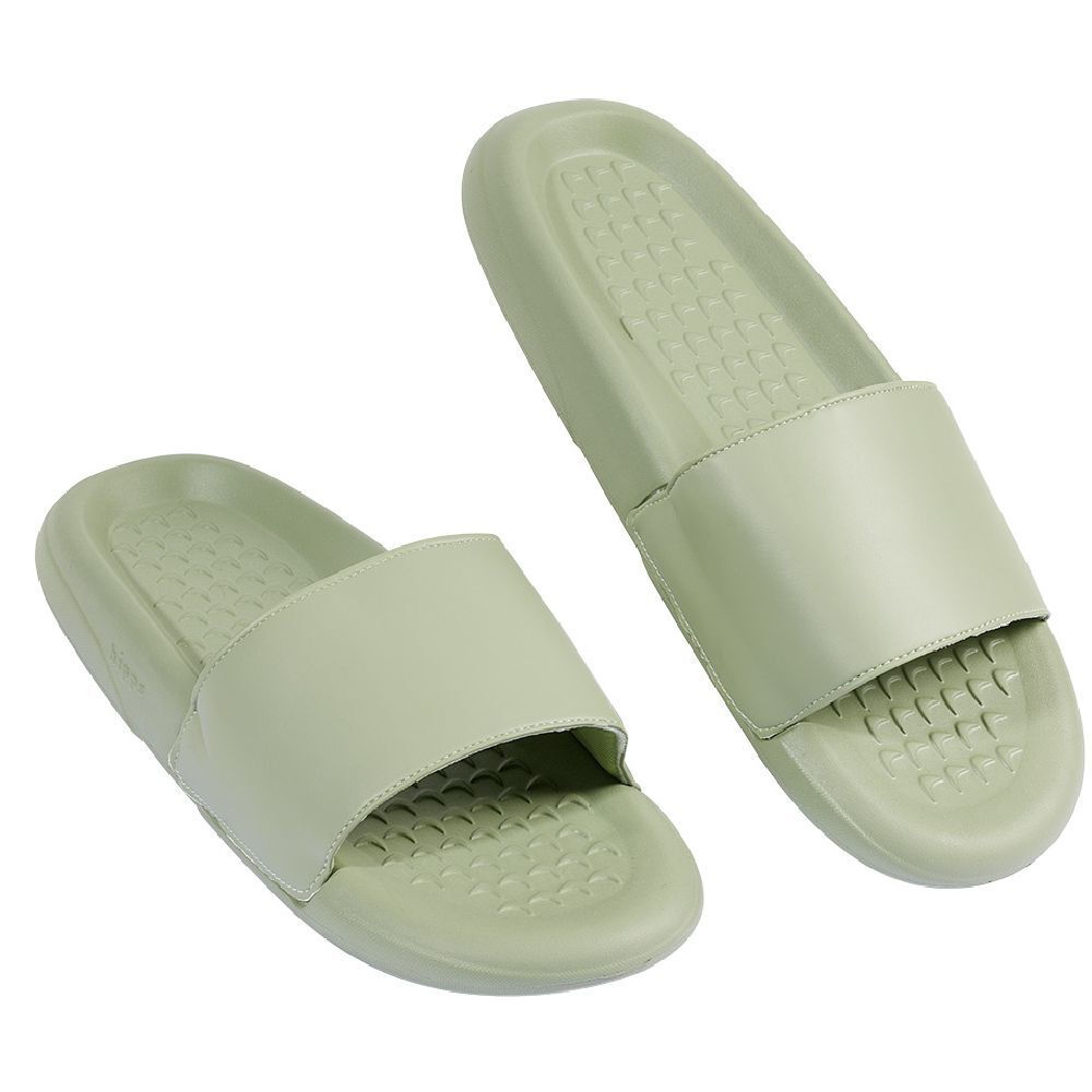 Sandales claquettes plastique vert uni T44/45