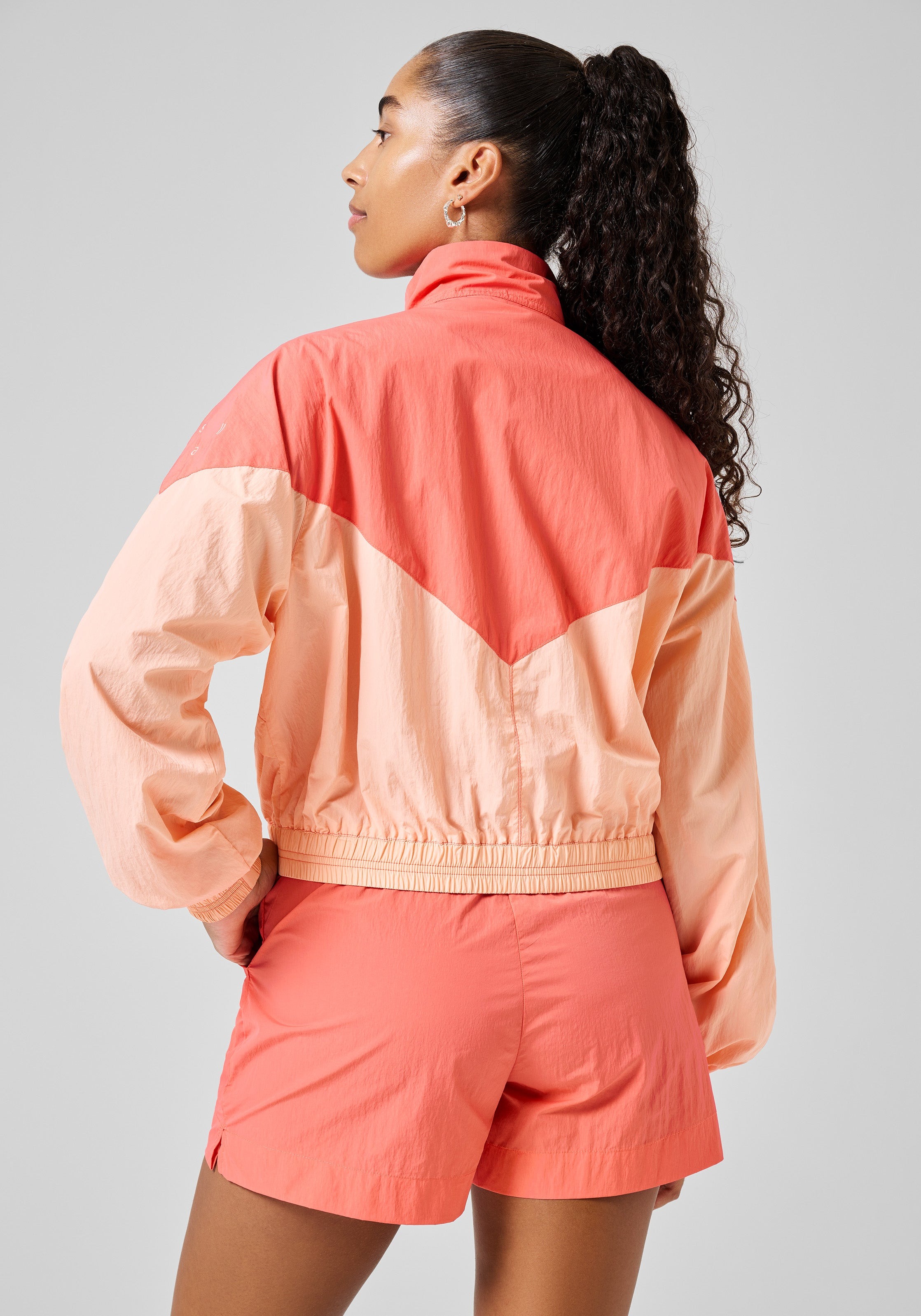 Color Block Track Jacket Dame Peach