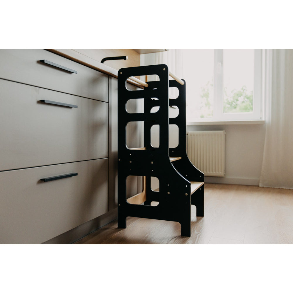 Køb Duck Woodworks Læringstårn Justerbart Black
