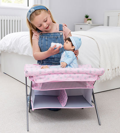 Tiny Treasures Wickeltisch für Puppen - Klappbares Wickeltischbe