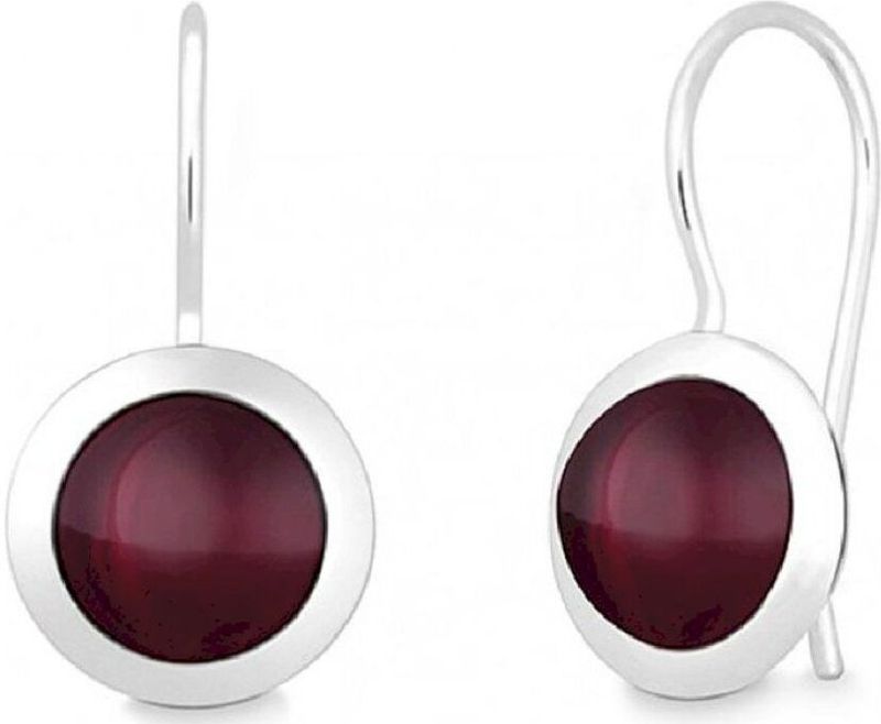 Quinn - Oorbellen - Zilver - Granaat - 035839963