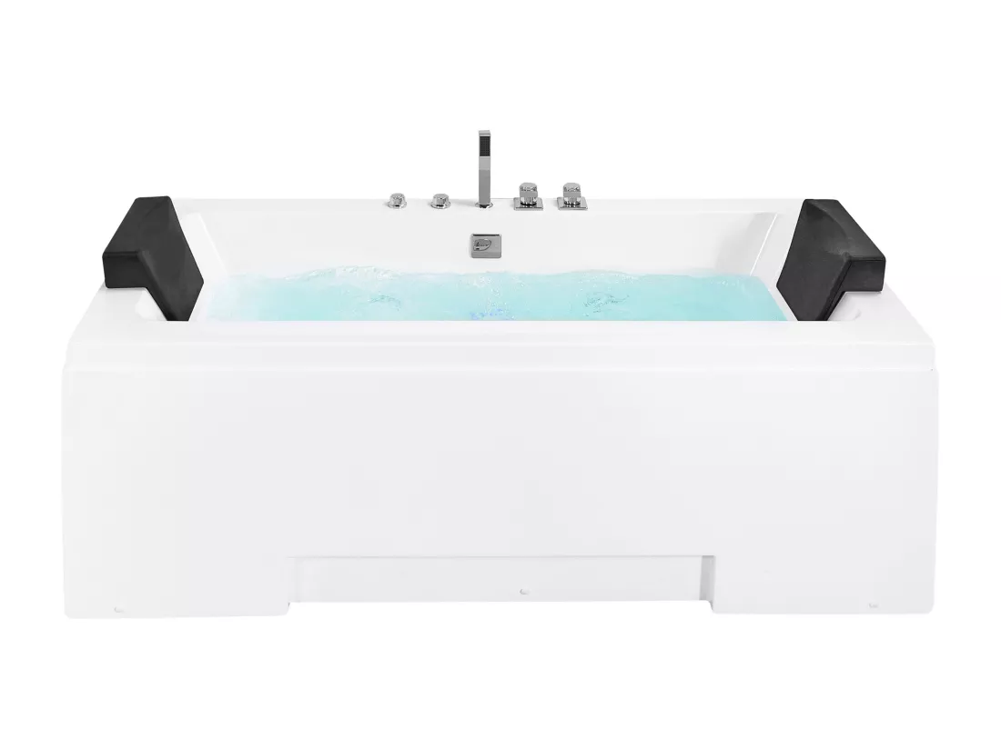 Baignoire balnéo blanche 170 x 75 cm avec LED GALLEY