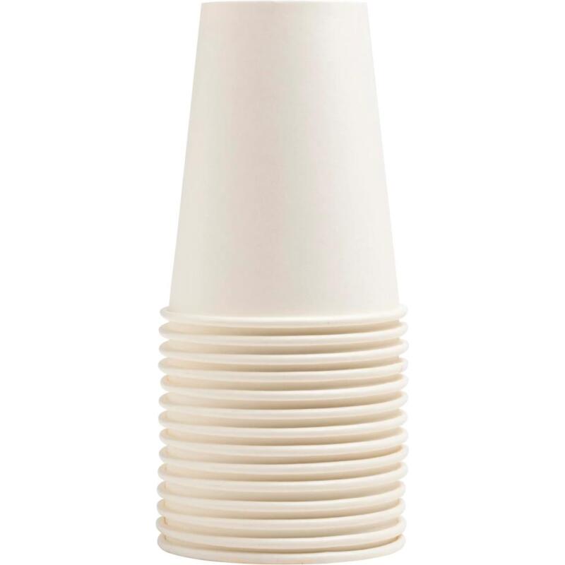 50 Gobelets en carton, 35 cl - Blanc