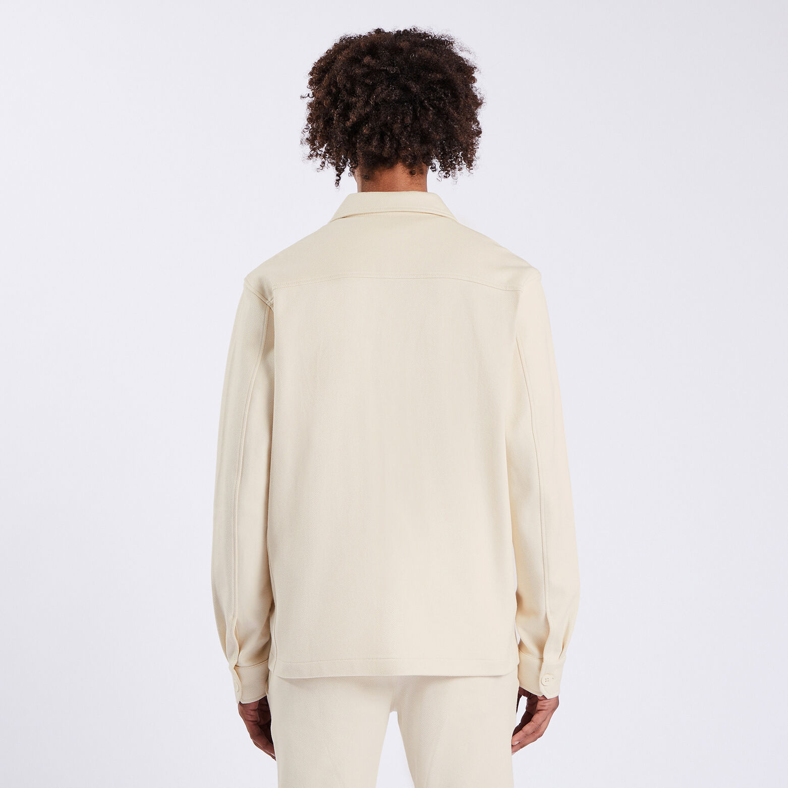 Surchemise unie coton maille Beige