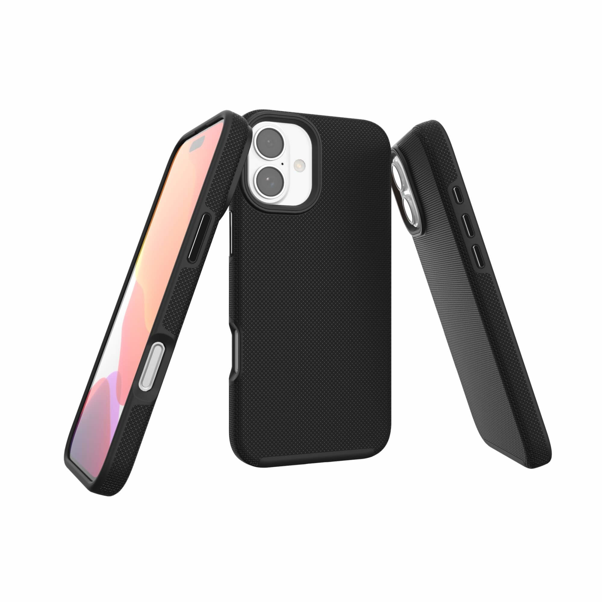 iPhone 16 MagSafe Hybrid 2in1 Outdoor Hülle Hardcase Hülle Pankow Solid (11079) - Schwarz