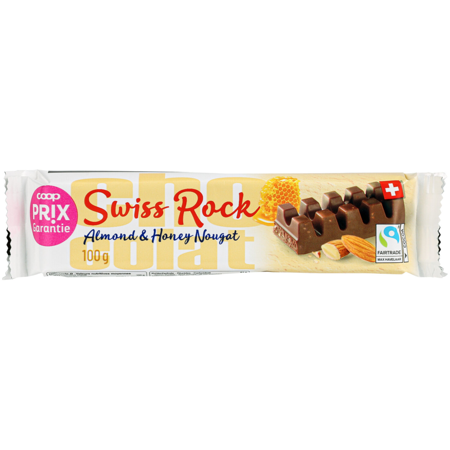 Prix Garantie Fairtrade Swiss Rock Milchschokolade mit Nougat